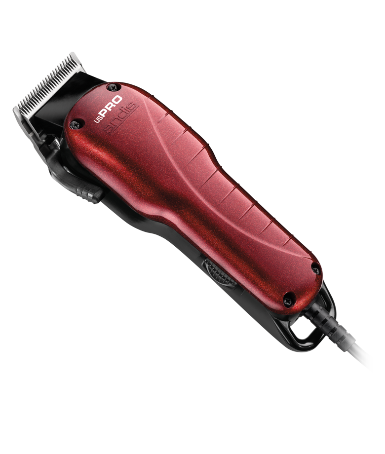 Roter Profi-Haarschneider für Friseure